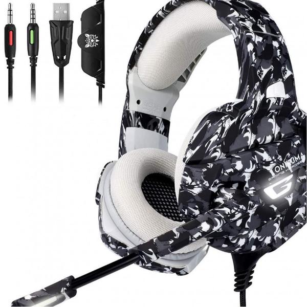 Imagem de Fone Headset Gamer Onikuma K5 Camuflado Profissional Pc Ps4