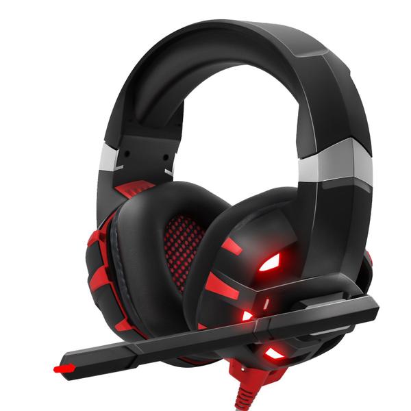 Imagem de Fone Headset Gamer P2 P3 Leds Vermelho Xbox Ps4 Pc Onikuma