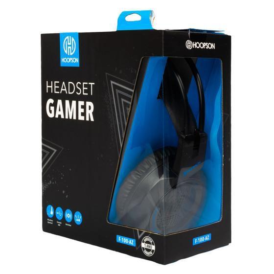 Imagem de Fone-Headset Gamer USB Led F100az Pc Hoopson