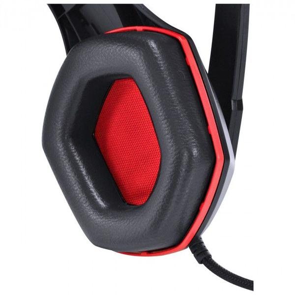 Imagem de Fone headset gamer vx gaming ogma p2 stereo com microfone - preto e vermelho