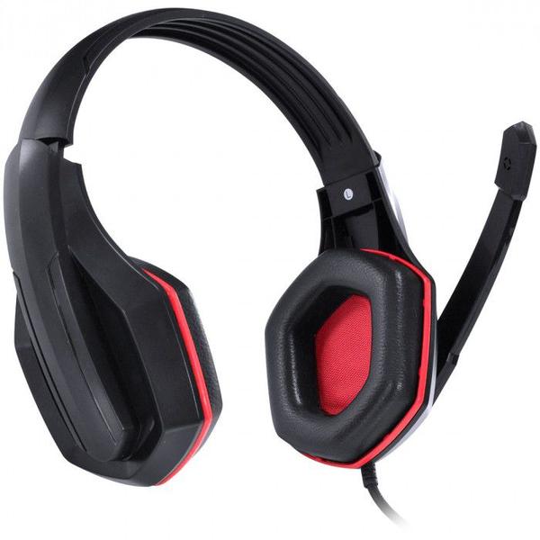 Imagem de Fone headset gamer vx gaming ogma p2 stereo com microfone - preto e vermelho