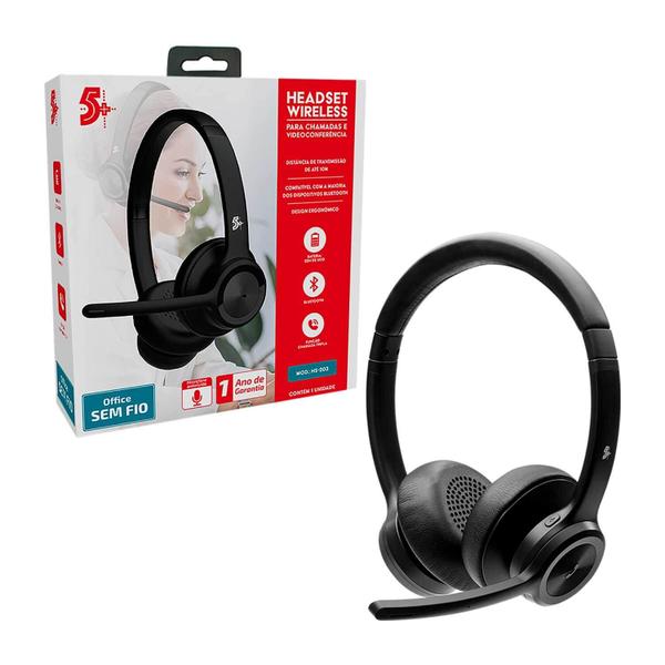 Imagem de Fone Headset Home Office S/ Fio Bluetooth Wireless c/ Anatel