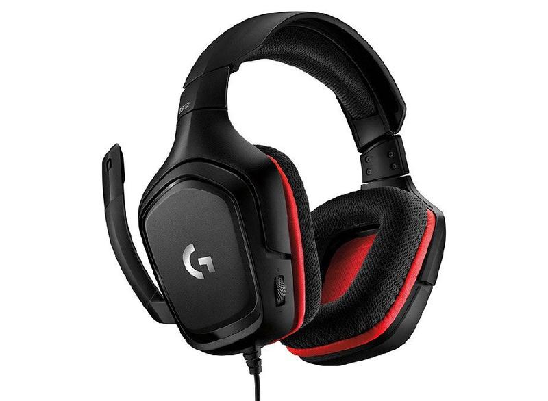 Imagem de Fone Headset Logitech G332 981-000755 para Jogos - Preto/Vermelho