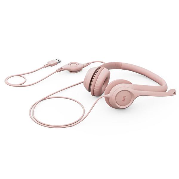 Imagem de Fone Headset Logitech H390 - Rose (981-001280)