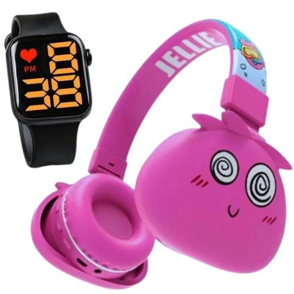 Imagem de Fone Ouvido Bluetooth Infantil Monster + Relogio Led Digital