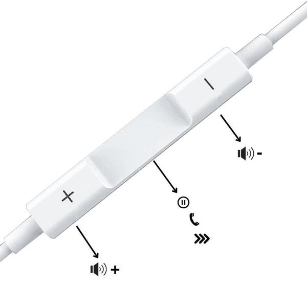 Imagem de Fone Ouvido Com Microfone Volume Para i P h on e 14 13 12 11 Pro - HREBOS