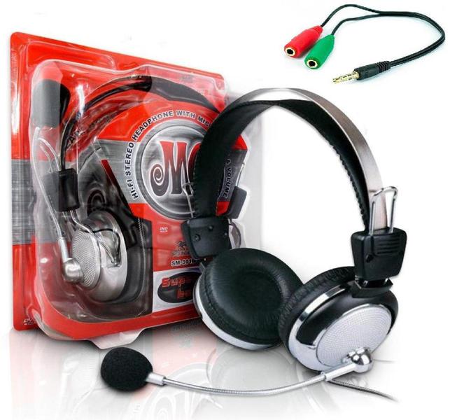 Imagem de Fone Ouvido Headset Headphone Com Microfone Gamer Pc Desktop