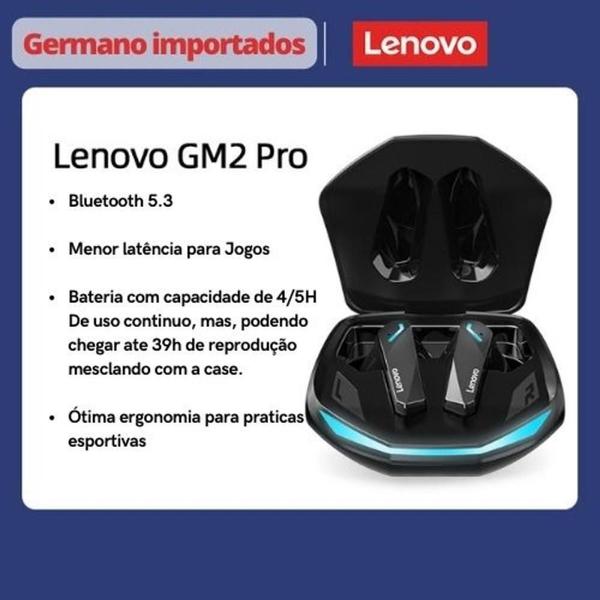 Imagem de Fone Ouvido Lenovo GM2 Pro Bluetooth 5.3 - Preto