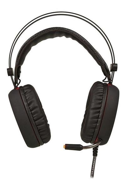 Imagem de Fone ouvido over-ear gamer Knup KP-401 preto e vermelho  LED