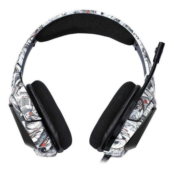 Imagem de Fone Ouvido Over-Ear Gamer Onikuma K20 Camuflagem Branca Luz