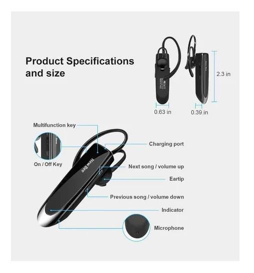 Imagem de Fone Ouvido Sem Fio Bluetooth Voice Music Headset New Bee