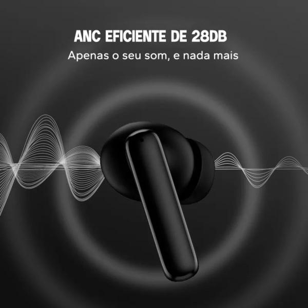 Imagem de Fone Qcy T13 Anc Cancelamento De Ruído Ativo Bluetooth 5.3  Com 4 microfones Branco