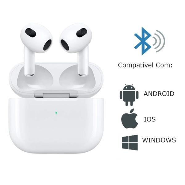 Imagem de Fone Sem Fio Bluetooth Branco Pro Wireless P/ iPhone 13 Mini