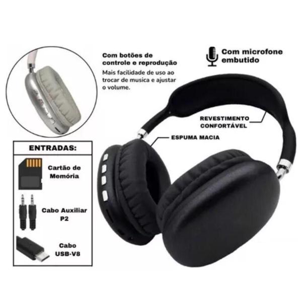 Imagem de Fone Sem Fio Bluetooth Entrega Rápida Música Barato