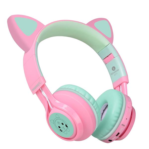 Fones de ouvido Bluetooth Riwbox CT-7 Cat Ear LED Wireless Imagem de Fones de ouvido Bluetooth Riwbox CT-7 Cat Ear LED Wireless