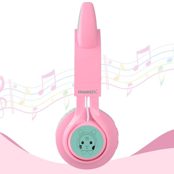 Fones de ouvido Bluetooth Riwbox CT-7 Cat Ear LED Wireless Imagem de Fones de ouvido Bluetooth Riwbox CT-7 Cat Ear LED Wireless