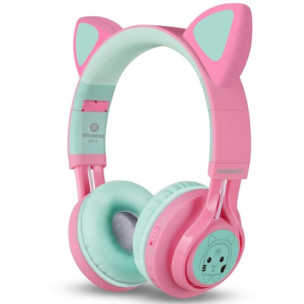 Fones de ouvido Bluetooth Riwbox CT-7 Cat Ear LED Wireless Imagem de Fones de ouvido Bluetooth Riwbox CT-7 Cat Ear LED Wireless