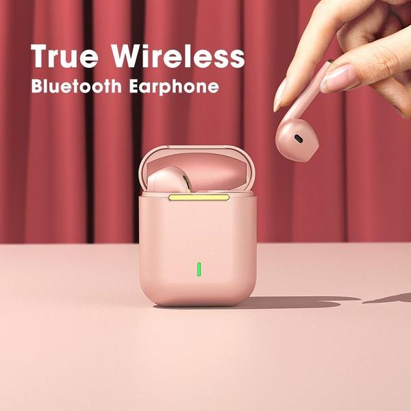 Imagem de Fones de ouvido Bluetooth rosa J18 In Ear Buds Fones de ouvi