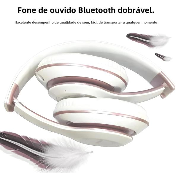 Imagem de Fones de Ouvido Bluetooth Sem Fio com Cancelamento de Ruído - Dobráveis e HIFI Estéreo