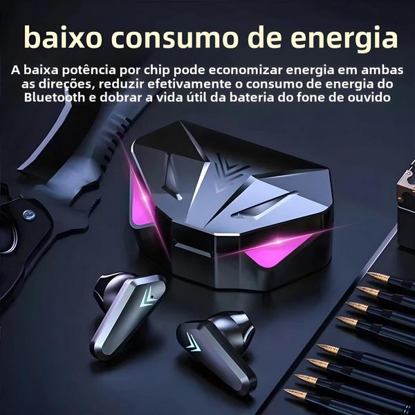 Imagem de Fones De Ouvido HiFi Intra-auriculares Sem Fio TWS X15 De Baixa Latência 9D Estéreo Para Jogos Com