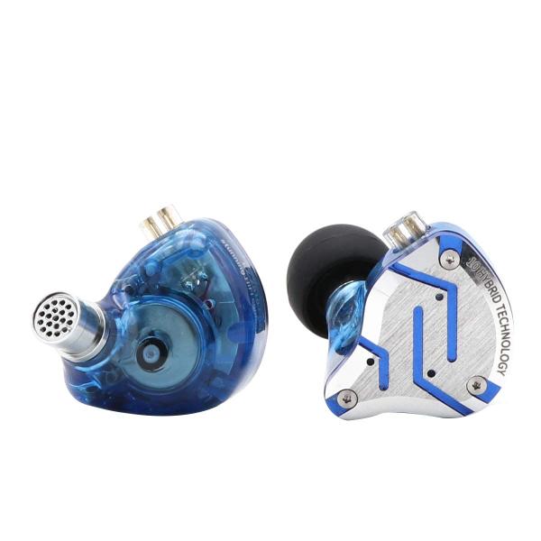 Imagem de Fones de ouvido Linsoul KZ ZS10 Pro 4BA+1DD 5 Driver HiFi com fio azul