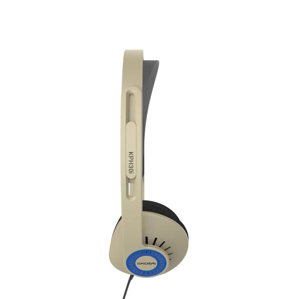 Imagem de Fones de ouvido on-ear Koss KPH30iRB c/ controle de toque e microfone em linha - Bege