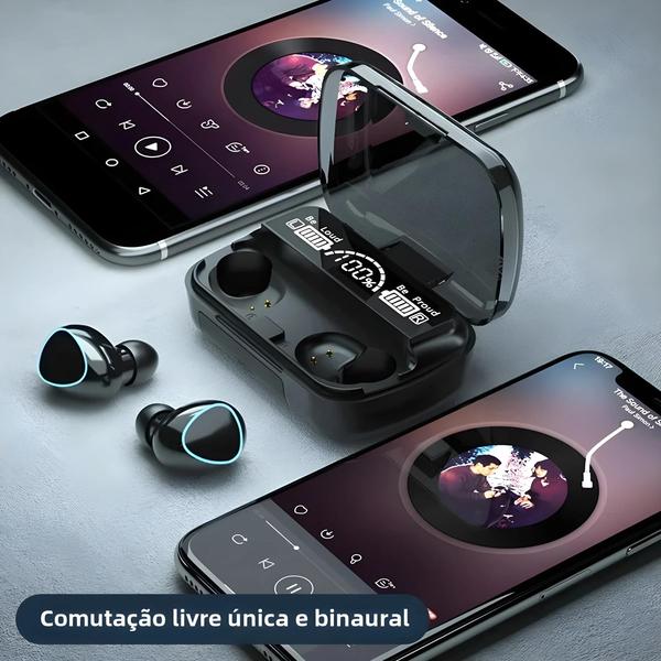 Imagem de Fones de Ouvido Sem Fio Bluetooth M10 com Display LED - HiFi Estéreo para Jogos à Prova d'Água