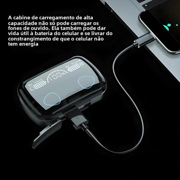 Imagem de Fones de Ouvido Sem Fio Bluetooth M10 com Display LED - HiFi Estéreo para Jogos à Prova d'Água