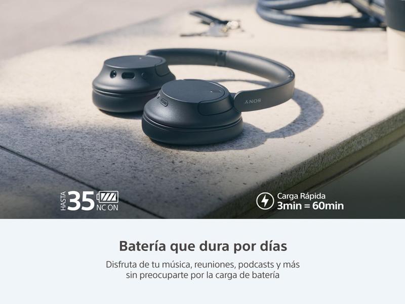 Imagem de Fones de ouvido sem fio com cancelamento de ruído Sony WH-CH720NB pretos