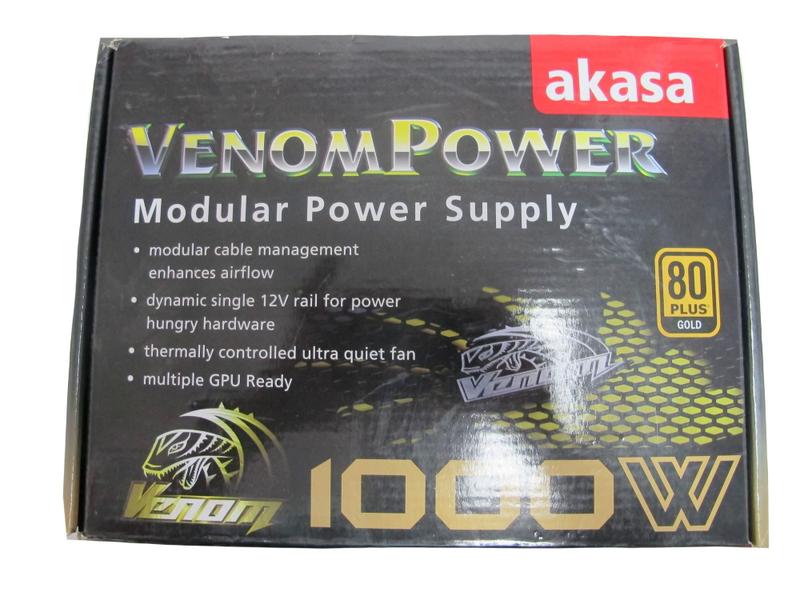 Imagem de Fonte 1000w 80 Plus GOLD Modular Venom Power Akasa AKPA100