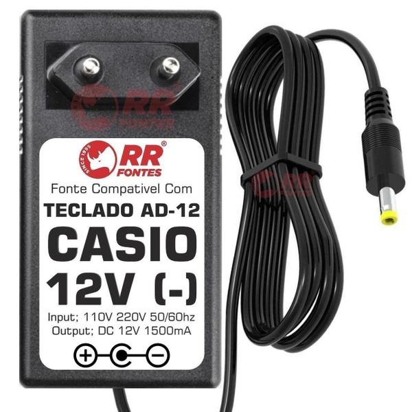 Imagem de Fonte 12V Ad-12 Para Teclado Casio Ap-200 Cdp-100 Cdp-200