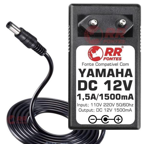 Imagem de Fonte 12V Para Teclado Yamaha Psr-E343 E353 E363 E403 E413