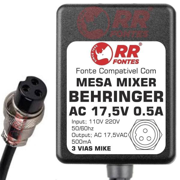 Imagem de Fonte 17,5Vac Para Mesa Mixer Behringer Mx1602 Mx1604 Mx802A