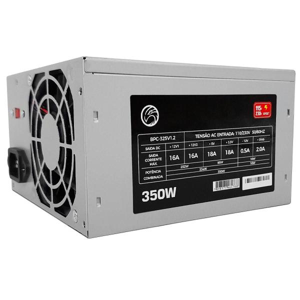 Imagem de Fonte 350W Bril Pc, Bivolt Manual, Oem - Bpc-325V1.2