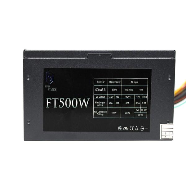 Imagem de Fonte 500W Power Station, Atx, Bivolt Manual, Preto Ft500Wps