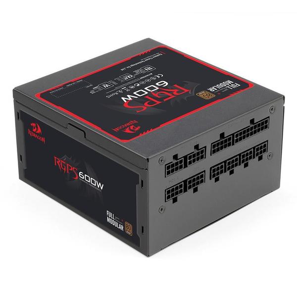 Fonte 600w Full Modular Bronze 80 Plus - Redragon RGPS Imagem de Fonte 600w Full Modular Bronze 80 Plus - Redragon RGPS