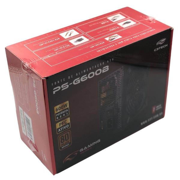 Imagem de Fonte 600W Reais 80plus Bronze PS-G600B C3 Tech