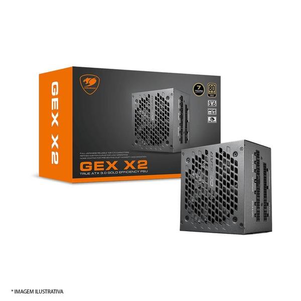 Imagem de Fonte 850W Reais Cougar Gex X2 850 80 Plus Gold Atx