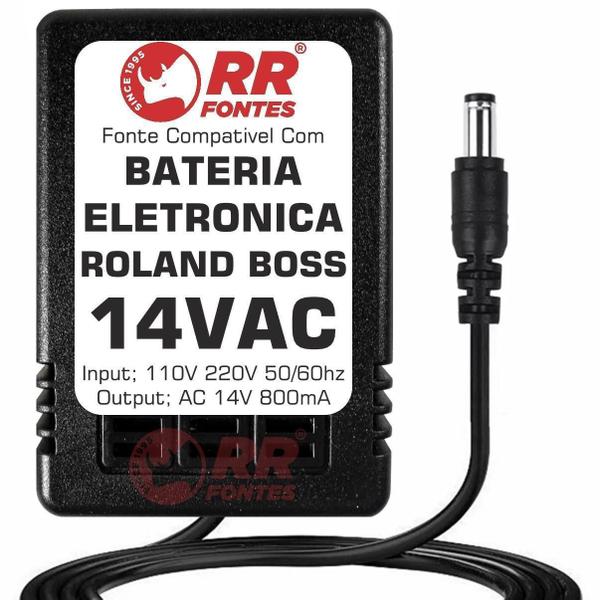 Imagem de Fonte Ac 14V 800 Para Bateria Eletrônica Boss Dr-770 Dr-880