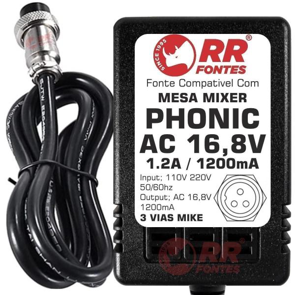 Imagem de Fonte Ac 16,8V Para Mesa Mixer Phonic Mu1705 Mm1705A Mm1805