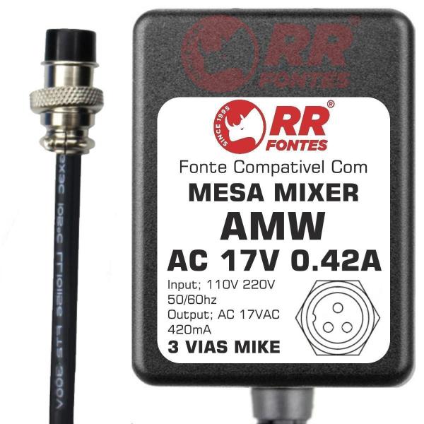 Imagem de Fonte Ac 17Vac Para Mesa De Som Mixer Amw K8 V2 E K16 V2