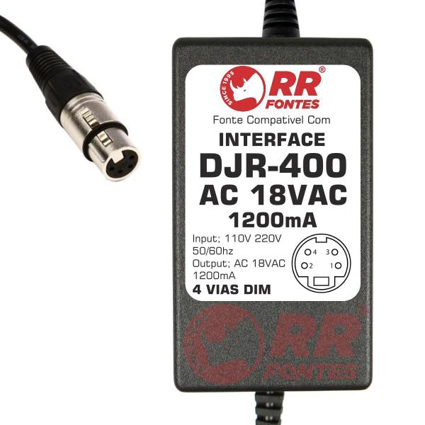 Imagem de Fonte AC 18v 1,2a Plug 4 Vias Para Mixer Djr 400 E&s