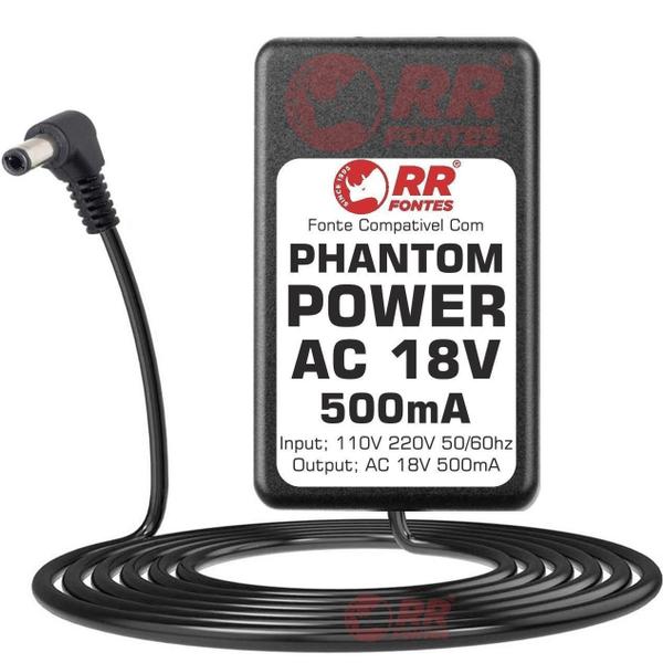 Imagem de Fonte Ac 18V Para Condensador Microfone Phantom Power De 48V