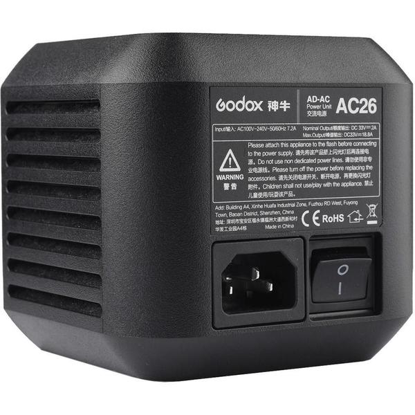 Imagem de Fonte Ac Godox Ac26 Flash Estúdio Ad600Pro Witstro Bivolt