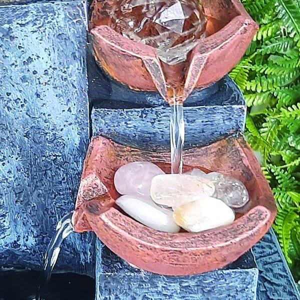 Imagem de Fonte Água Mesa Feng Shui Meditação Fonte Cascata 3 Queda