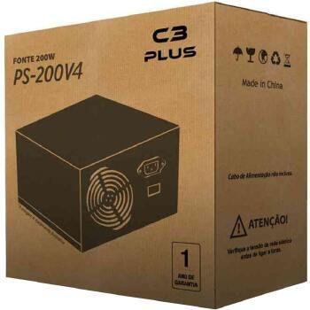 Imagem de Fonte Atx 200w Ps-200v4 C3plus S/cabo - Ps-200v4