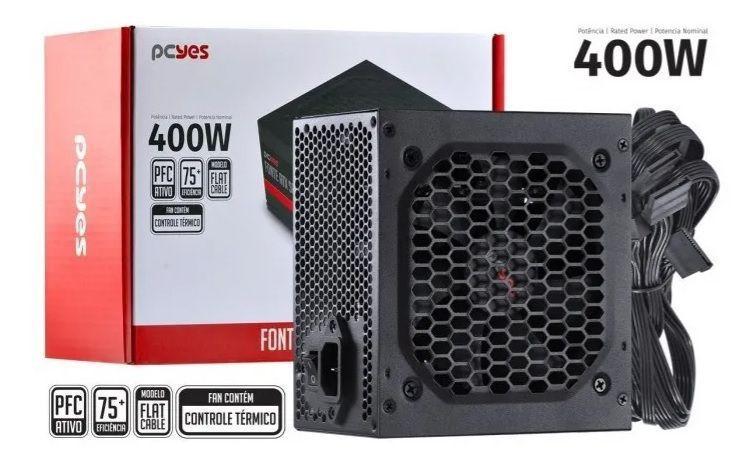 Imagem de Fonte Atx 400w Spark 75+ Pfc Ativo Cabos Flat Pxsp400w Pcyes