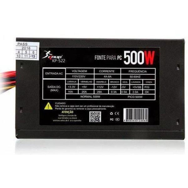 Imagem de Fonte Atx 500W Bivolt - Kp-522