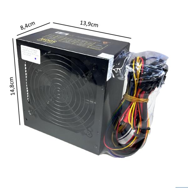 Imagem de Fonte ATX 500W Conectores SATA, IDE e PCI-express HDW0002