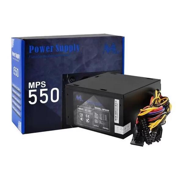 Imagem de Fonte ATX 550W Mps550 Mtek Real Gamer 24 Pinos (12Cm Fan)